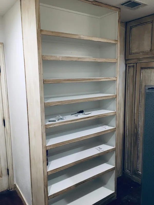 Built-in shelving
